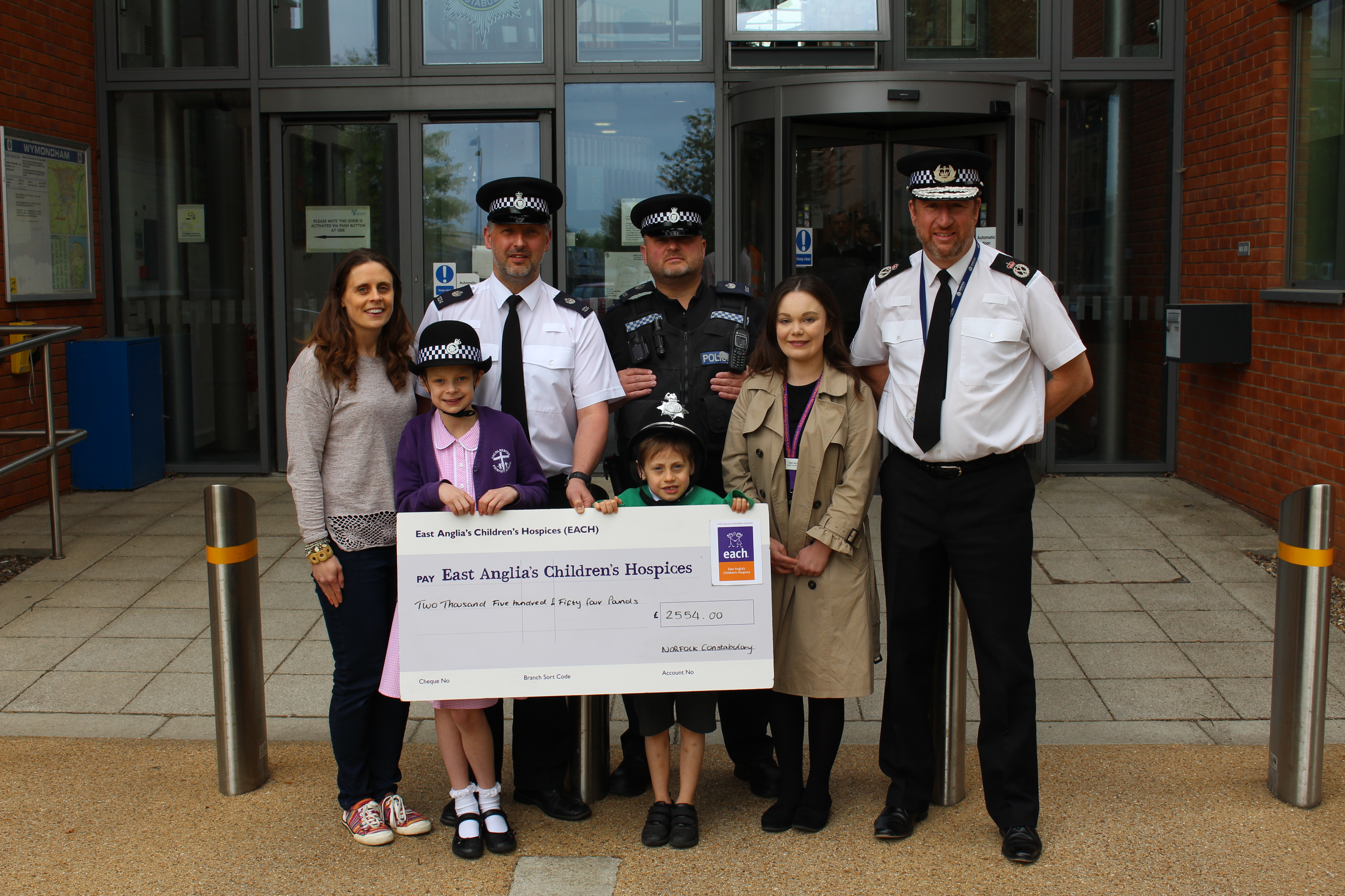 Ready, Steady, Nook! EACH receives £2,554 from police raffle and bake sale