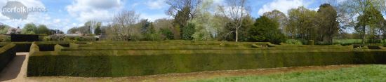Somerleyton Hall garden maze panoramic NorfolkPlaces