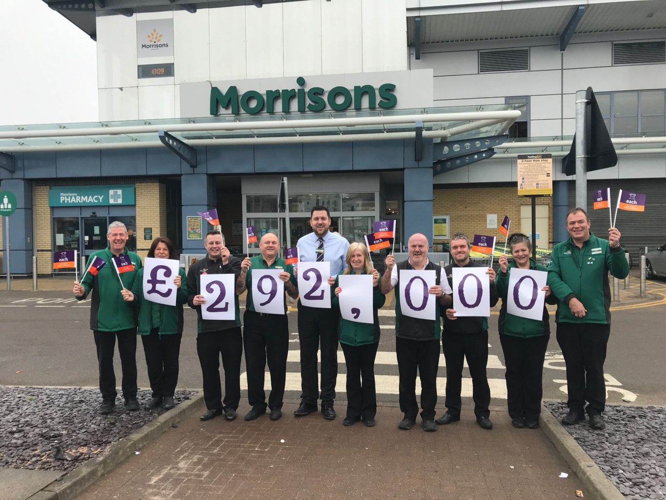 Morrisons staff fundraising for EACH